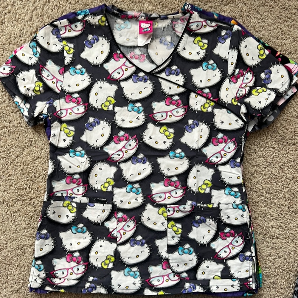 Hell Kitty scrub top